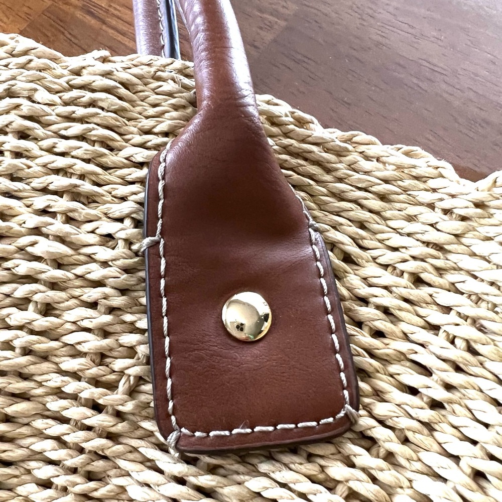 Round Raffia Shoulder Bag Women’s Good Condition - Picture 9 of 11